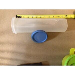 VTG Tupperware Spaghetti Keeper 1607-2 Blue Lid 1661-5 Container